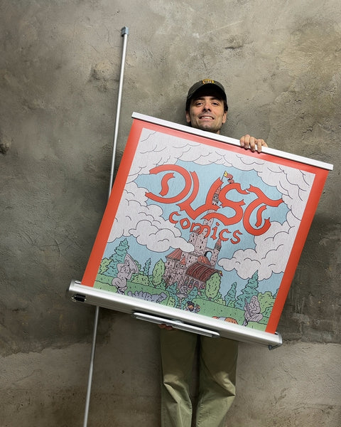 Greenwich Roller Banner With A Dust Comics Sign