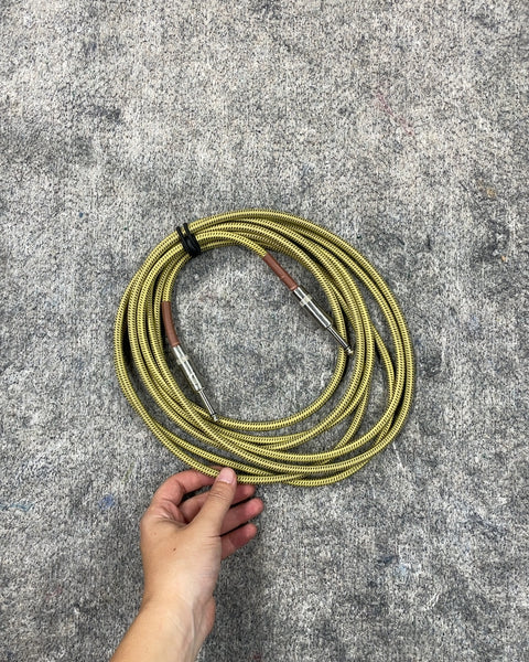Pretty Yellow and Black Braided Audio Cable