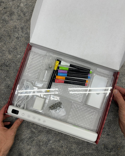 LED Light-Up Acrylic Dry Erase Message Board Set with Markers