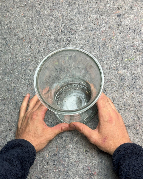 Clear Glass Vase, H8"