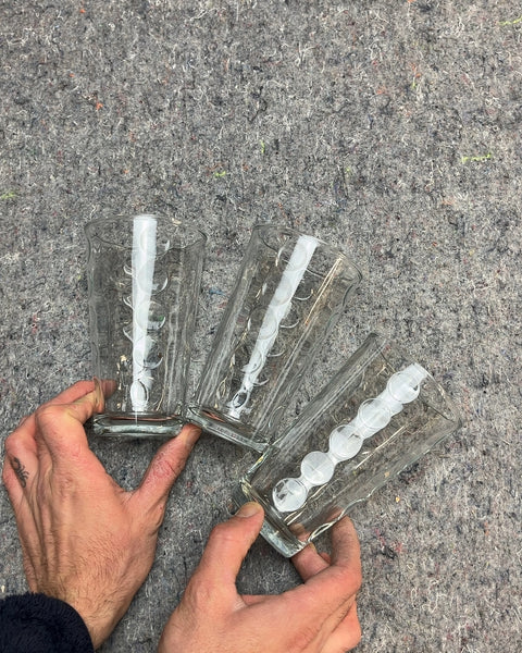 Three Clear Drinking Glasses