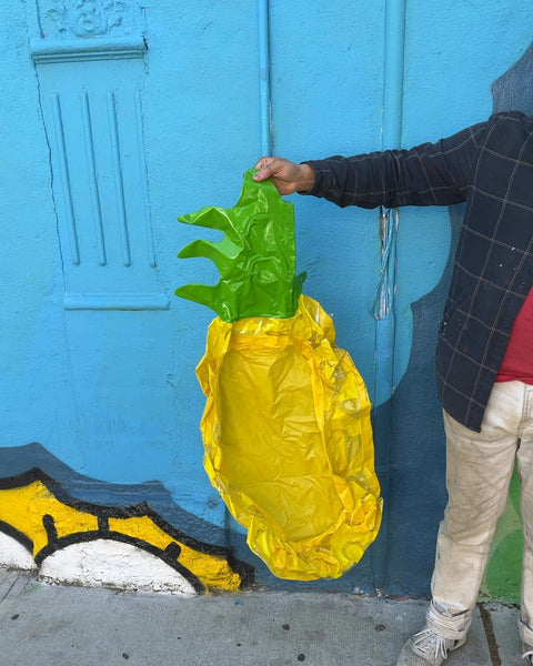 Inflatable Pineapple Pool Float For A Baby