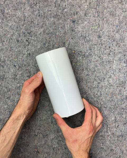 White Ceramic Vase, H8"