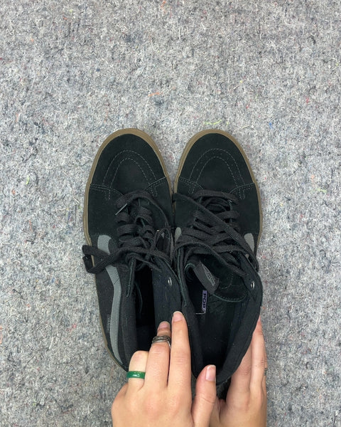 Vans Black High Top Sneakers, Sz 43