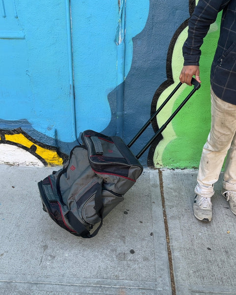 FUL Workhorse Rolling Duffle Bag with Red Trim
