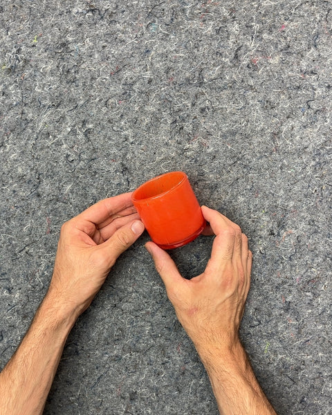 Orange Glass Votive Candle Holder