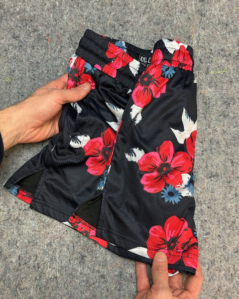 Kill Crew Vented Mesh Floral Shorts, Size S