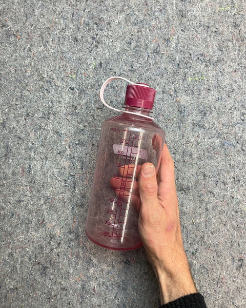 Nalgene Clear Water Bottle with Red Lid