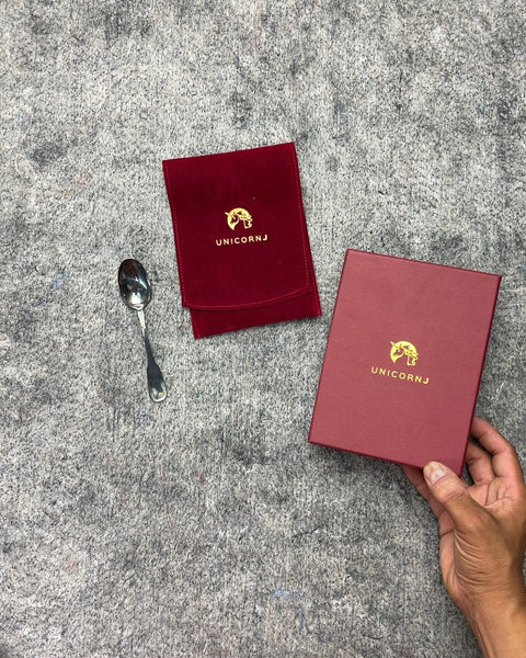 Unicorn J Silver Spoon with Box