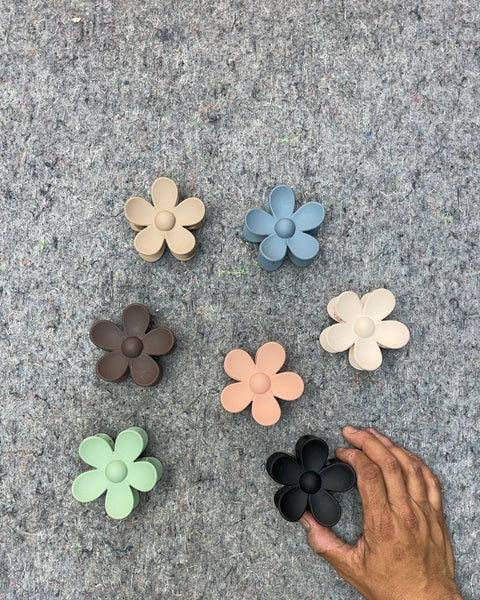 Flower Hair Claw Clips