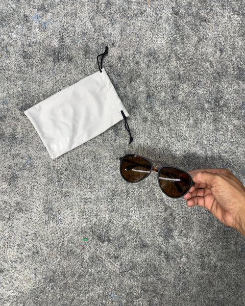 Goodr Tortoiseshell Aviator Sunglasses with Pouch