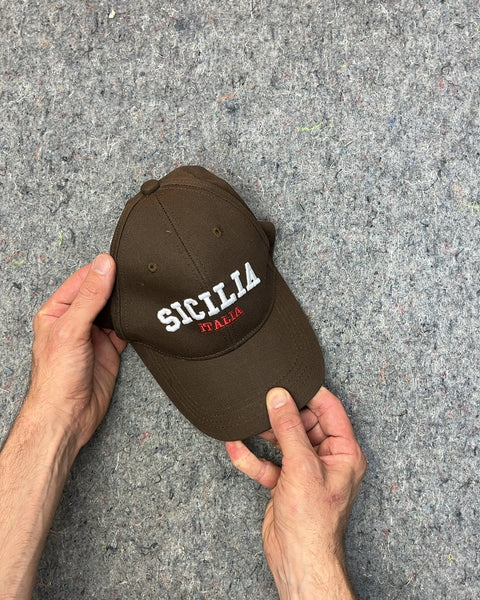 Sicilia Italia Brown Baseball Cap