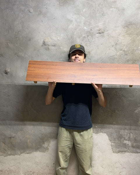 Solid Wood Desk Shelf with Eco Cork Legs For Raising Laptops, Printers..., L43xW9xH5"
