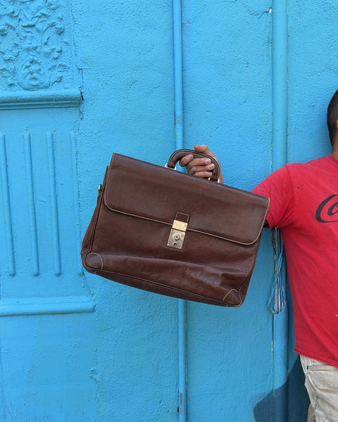 COLE HAAN Brown Leather Briefcase