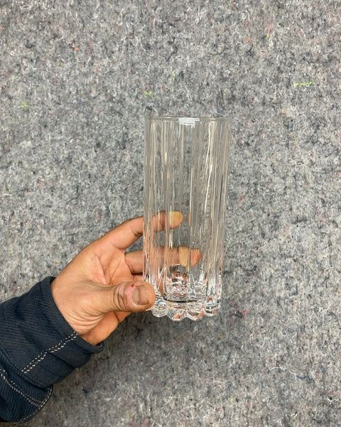 Very Sexy Tall Clear Ribbed Glass