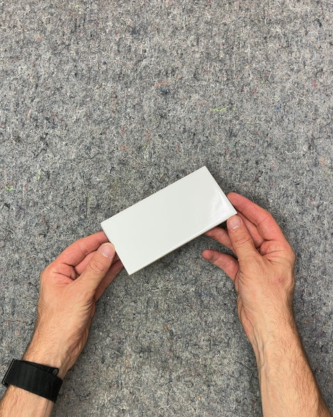 The Cutest White Ceramic Tile Shelf, 3x8"