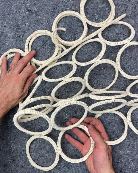 Woven Scarf Hanger with Multiple Rings