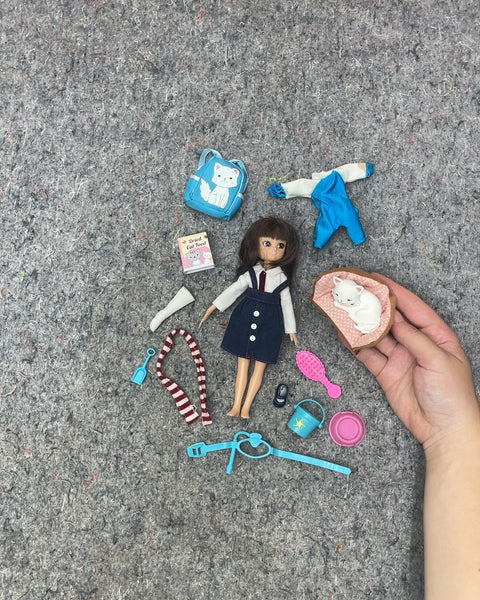 Little Doll with Cat and Accessories