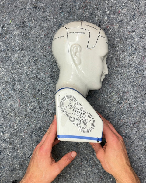 L.N. Fowler Phrenology Head Bust Piggy Bank