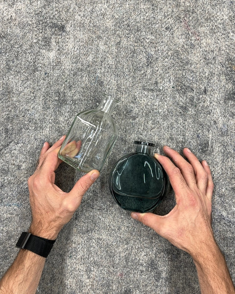 Sexy Clear Glass Bottle and Dark Green Glass Bottle
