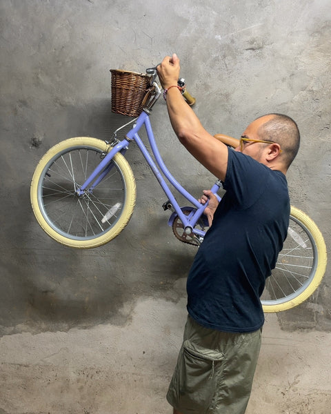 Purple Kids Bicycle with Woven Basket, Needs A Lil' Love, 20" Wheels
