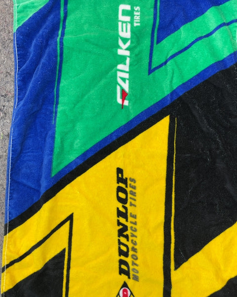 Falken Dunlop Motorcycle Tires Beach Towel, 14x24"