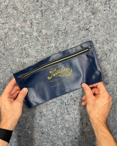 Vintage Kagay Realty Blue Zippered Pouch