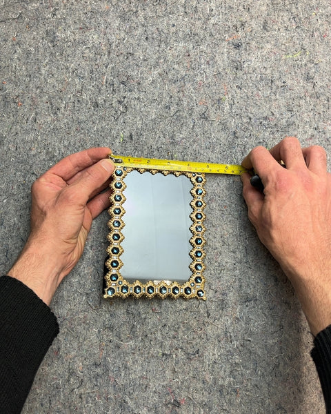 Gold Tone Bejeweled Picture Frame, 5x7"