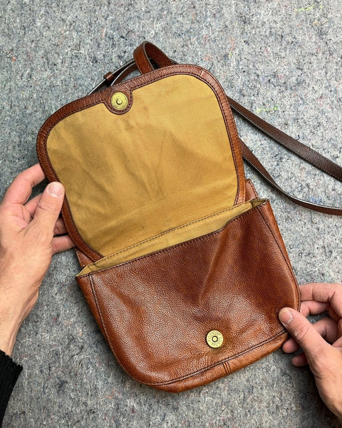 Fossil Brown Leather Crossbody Bag