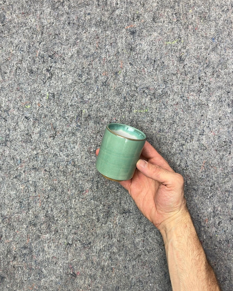 Green Ceramic Drinking Glass