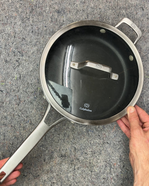 Calphalon Nonstick Sauté Pan with Lid, 10.5" Some Light Scratches