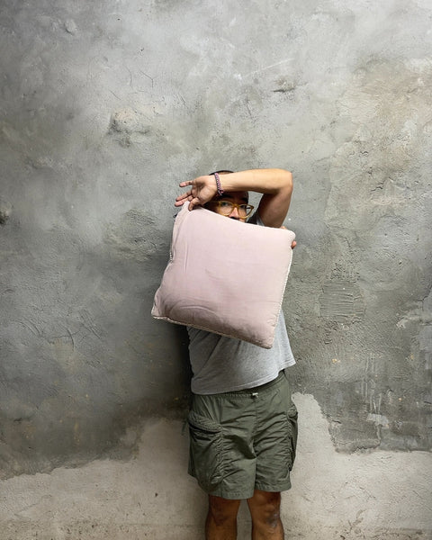 Nice Beige Knit Throw Pillow, 16"