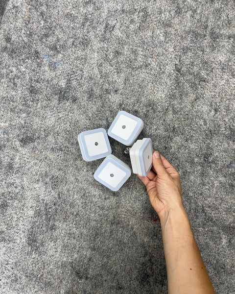 Plug-In Square LED Sensor Night Lights (Pack of 4)