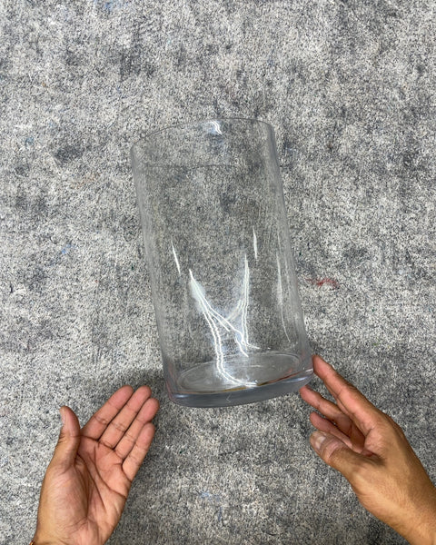 Largeass Glass Cylinder Vase, 6x10”