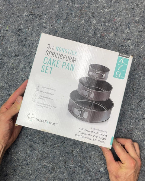 Two InstaExtras Nonstick Springform Cake Pan Set