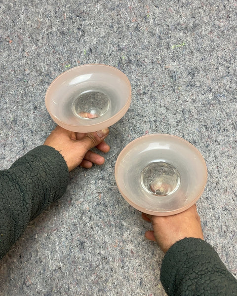 Another Another Two Pink Rimmed Sexy Margarita Glasses