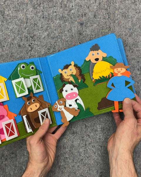 Felt Farm Animal Quiet Book