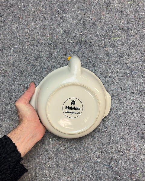 Majolika Kinder-Warmhalte-Teller Duck Baby Food Warming Dish
