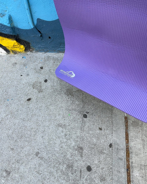 Whitecloud Purple Yoga Mat with Bag & Strap