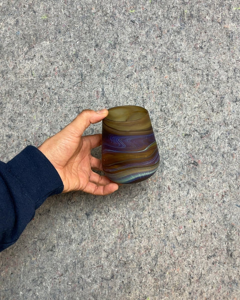Mysterious, Sultry perhaps Swirl Glass Vase