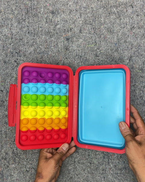 Rainbow Pop It Fidget Toy Lunch Box