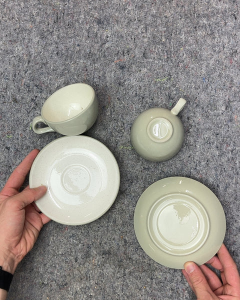 Another Sexy Ceramic Tea Cups and Saucers Set Made In The US