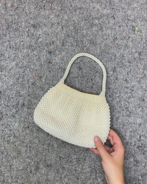 White Beaded Handbag