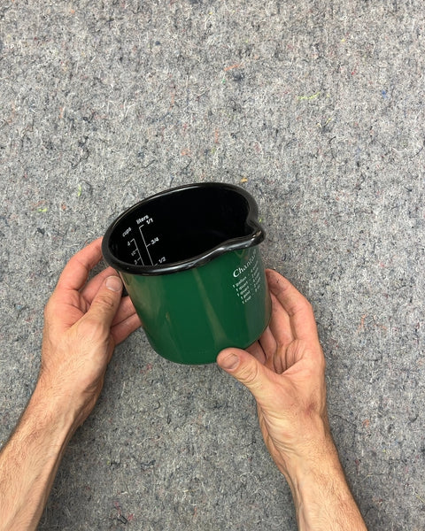 Vintage Chantal Green Enamel Measuring Cup