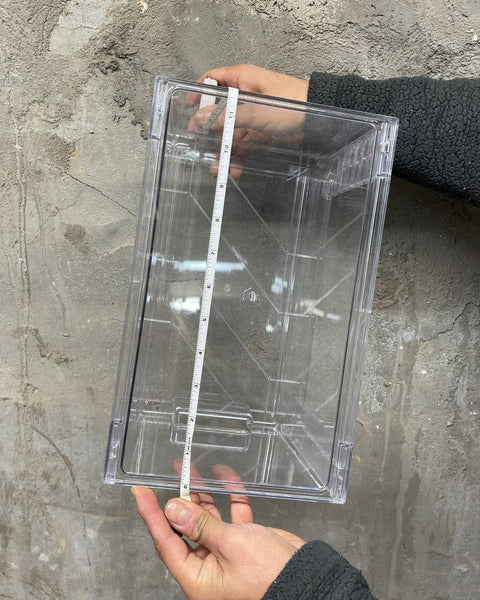 Single Serious Clear Plastic Storage Bin, 12x7x6"