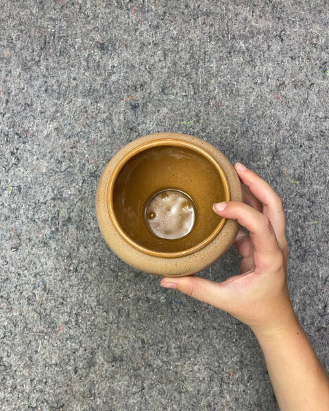Glazed Ceramic Pedestal Bowl