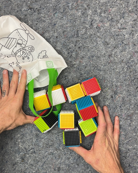 Colorful Bristle Building Blocks