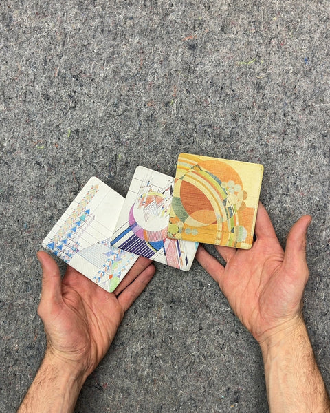 Geometric Pattern Ceramic Coasters