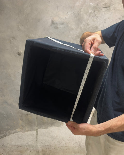 Black Fabric Cube Storage Bin, 14x14"