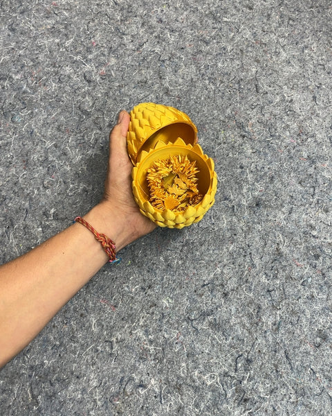 Yellow Dragon Egg with Flexible Dragon Toy